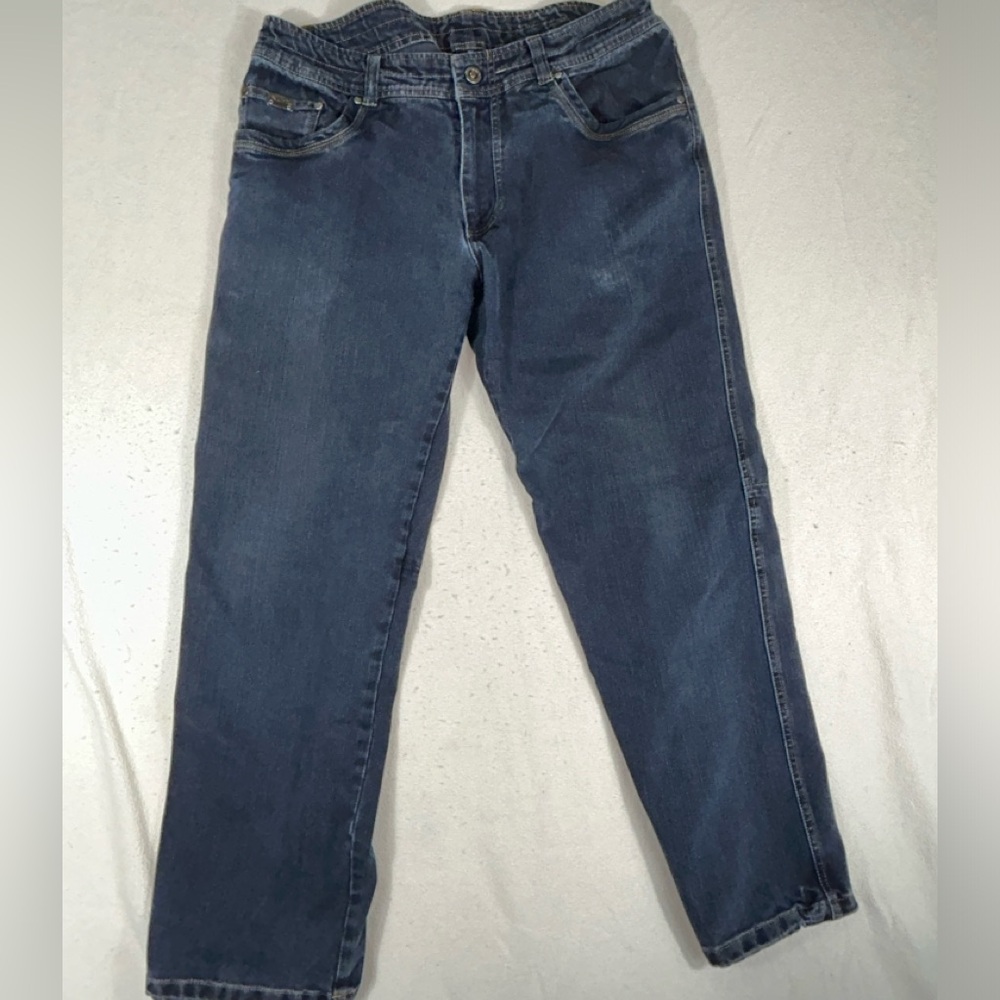 Kuhl Disruptr Jeans Mens 36x30 Dark Blue Wash Denim Tapered Fit Style 5144